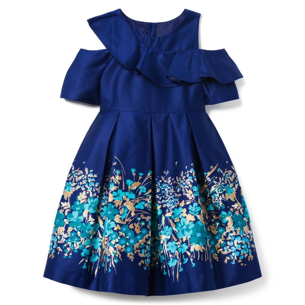 NWT Janie and Jack Floral Ruffle Dress in 7T